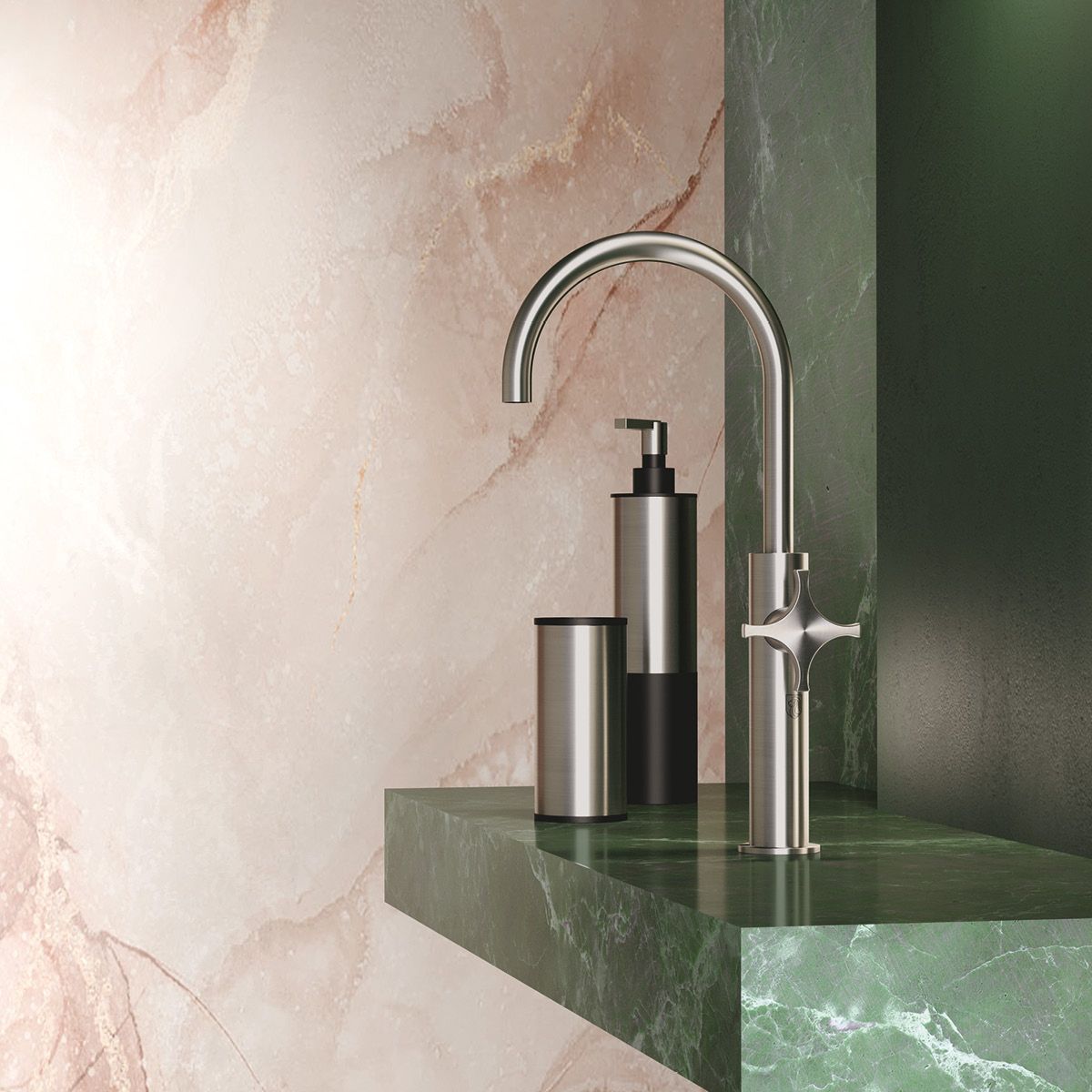 Vòi chậu lavabo cao 410mm bằng stainless steel Dixi - DXN3