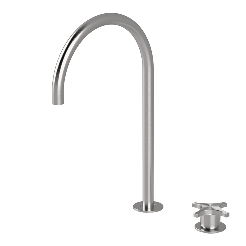  Vòi chậu lavabo xoay 2 lỗ cao 380mm bằng stainless steel Dixi - DXN33 