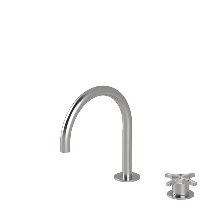 Vòi chậu lavabo xoay 2 lỗ cao 220mm bằng stainless steel Dixi - DXN37