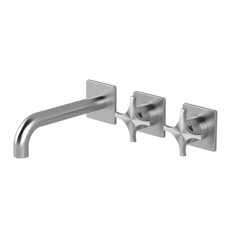 Vòi bồn tắm gắn tường 3 lỗ 2 đầu ra dài 190mm bằng stainless steel Dixi - DXN82 