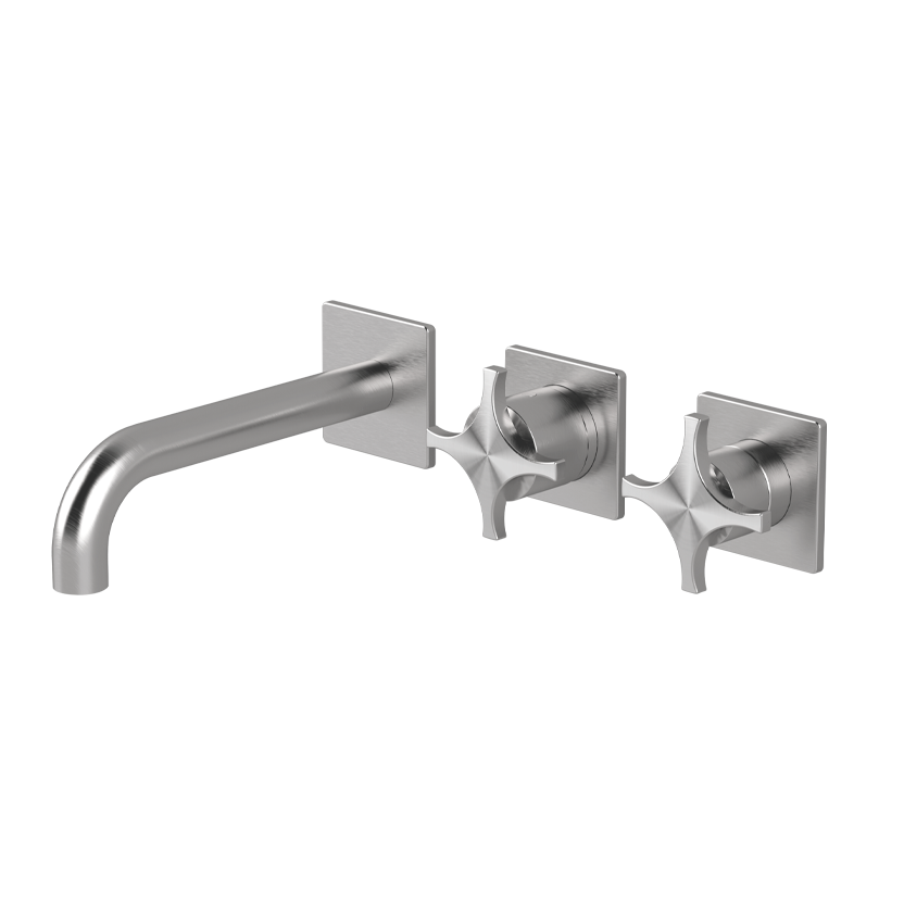 Vòi bồn tắm gắn tường 3 lỗ 3 đầu ra dài 190mm bằng stainless steel Dixi - DXN88