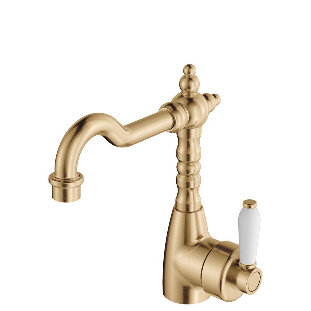 Vòi chậu lavabo cao 233mm xoay 360 độ bằng đồng Ellian - E202103