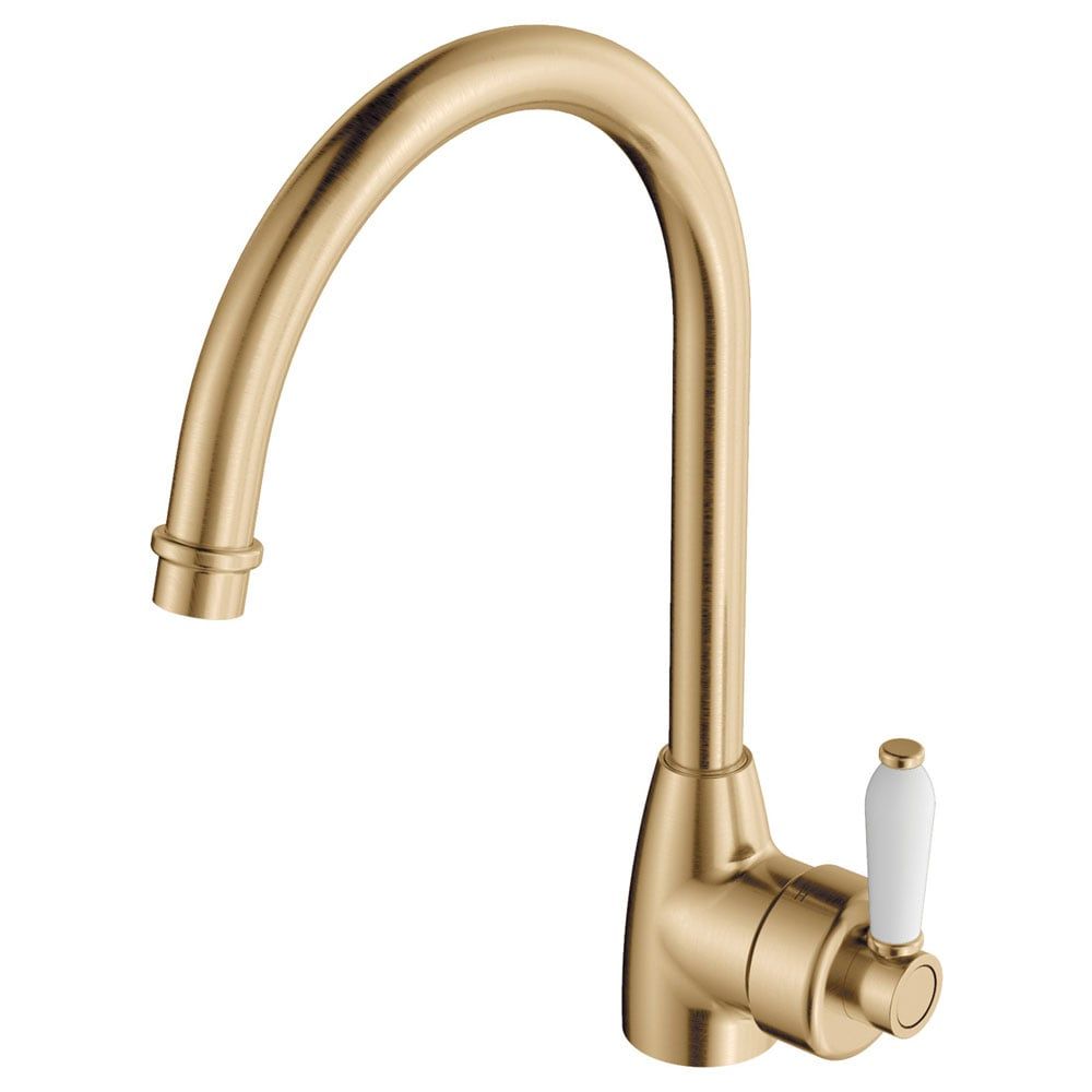 Vòi bếp rửa chén bát cao 338mm xoay 360 độ bằng đồng Ellian - E202109