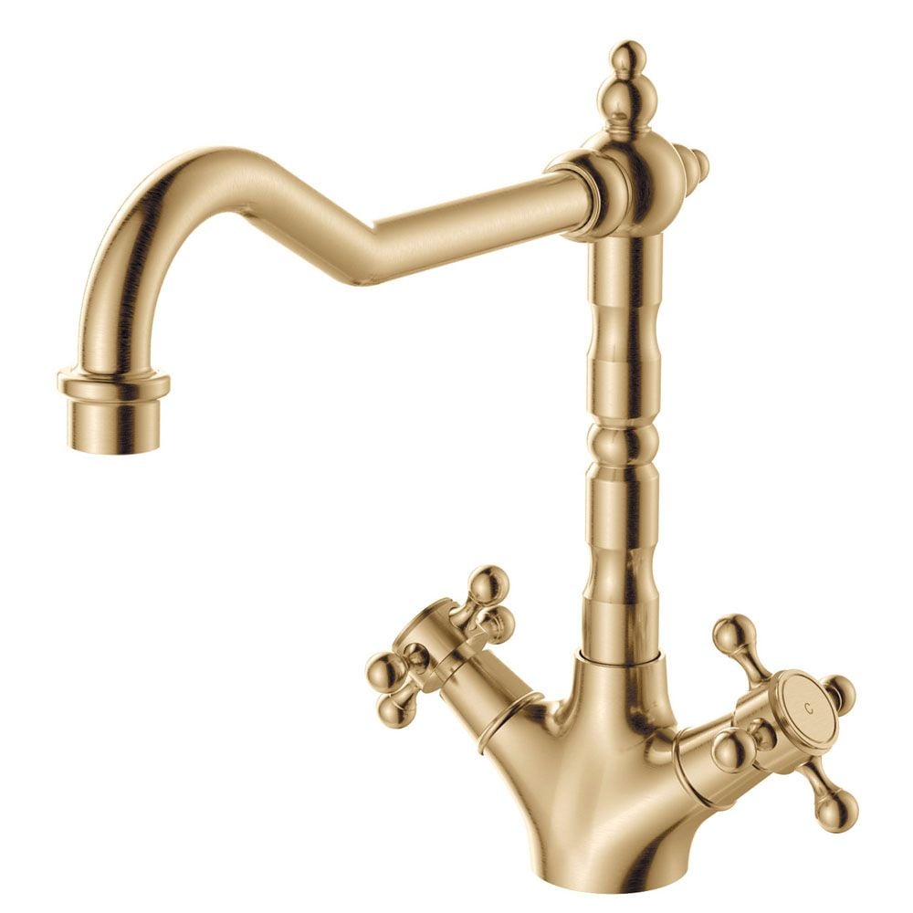 Vòi chậu lavabo cao 258mm xoay 360 độ bằng đồng Ellian - E336106
