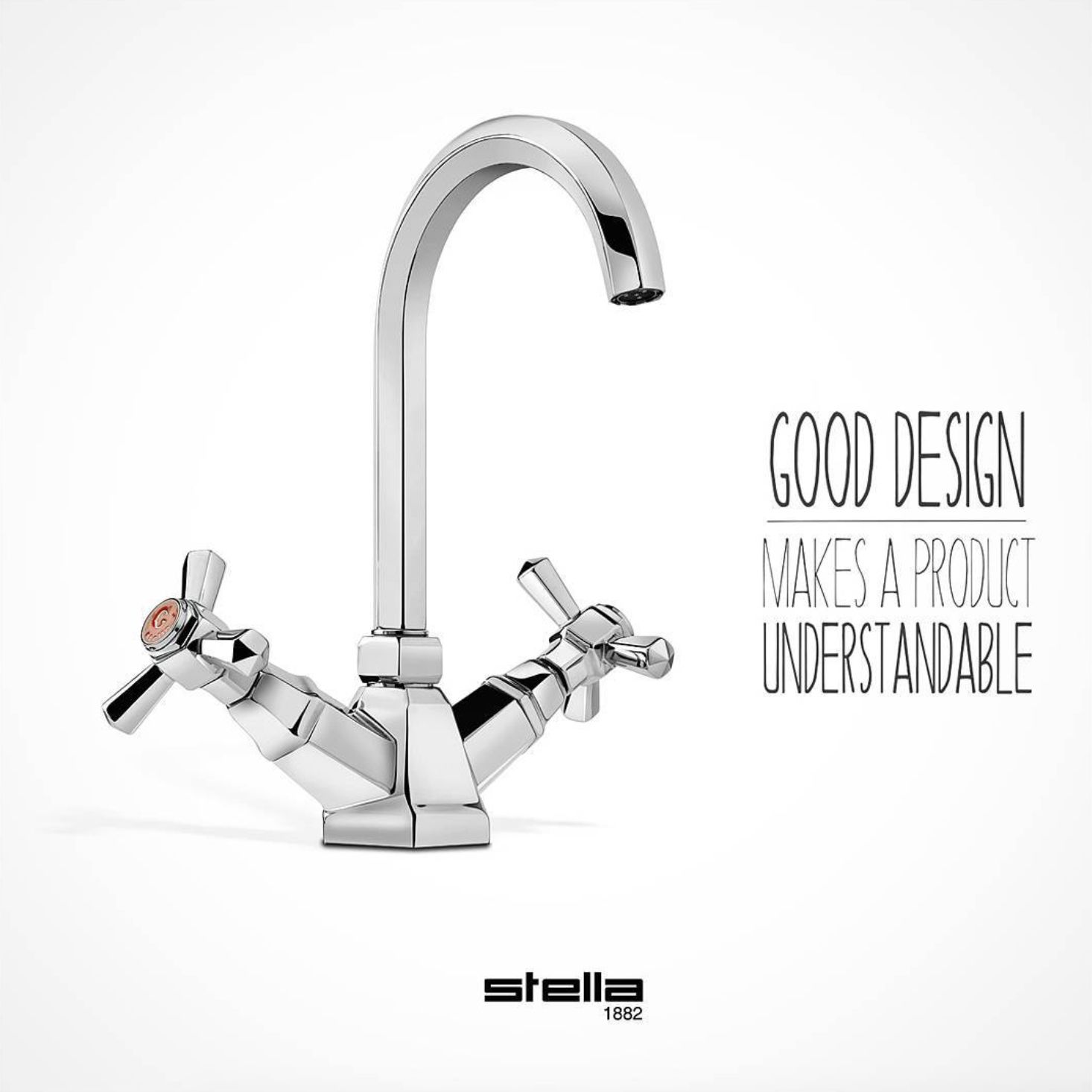 Vòi chậu lavabo cao 295mm bằng đồng Eccelsa - 3217P
