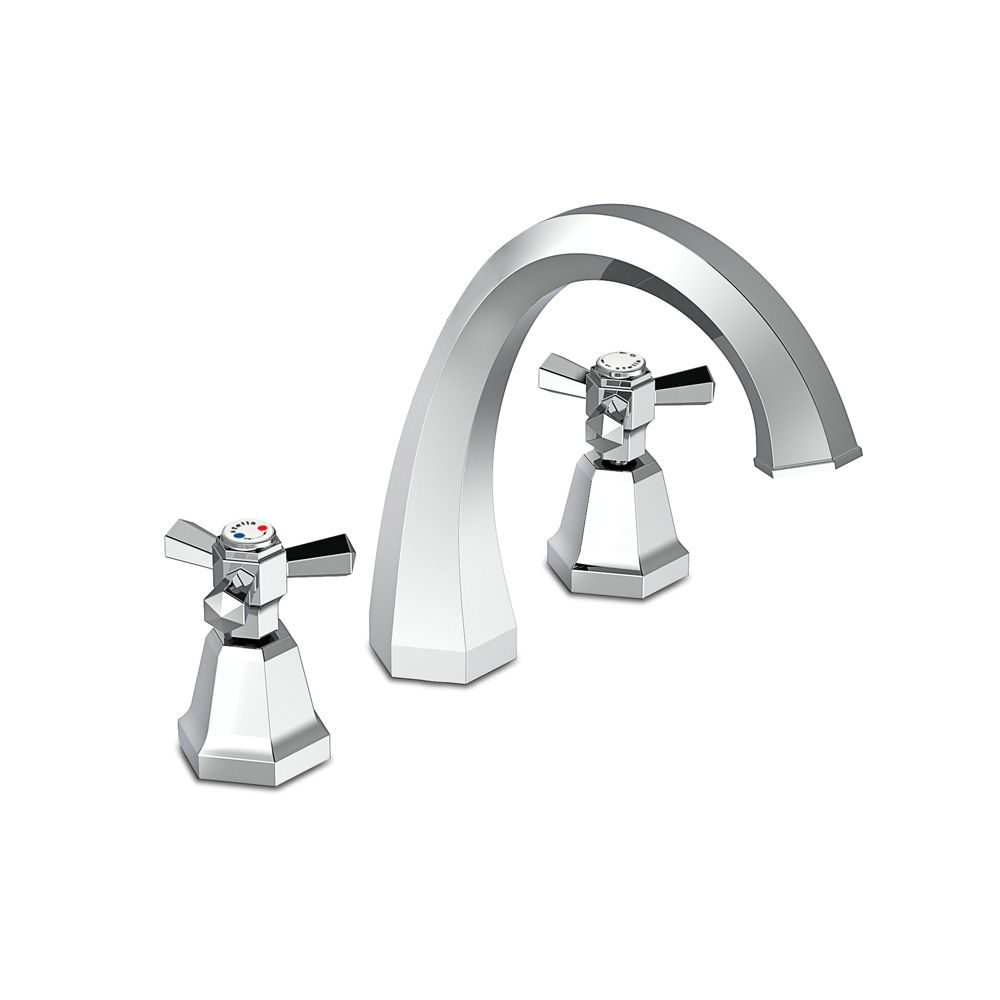 Vòi chậu lavabo 3 lỗ cao 202mm bằng đồng Eccelsa - 3223TC