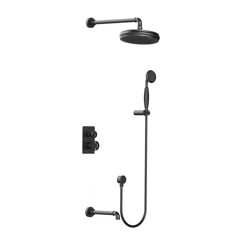 Vòi sen tắm gắn tường có sen cầm tay và vòi xả kiểu ống nước - F20F27KP