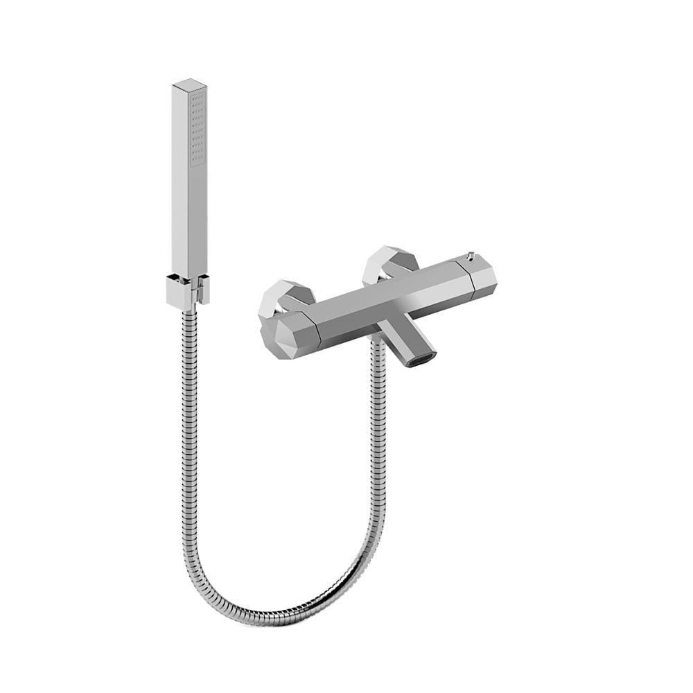 Vòi bồn tắm gắn tường có vòi sen cầm tay bằng đồng Firenze - 3267TM304