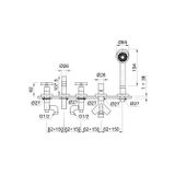  Vòi bồn tắm năm lỗ bằng đồng Fly - FLY5810B 