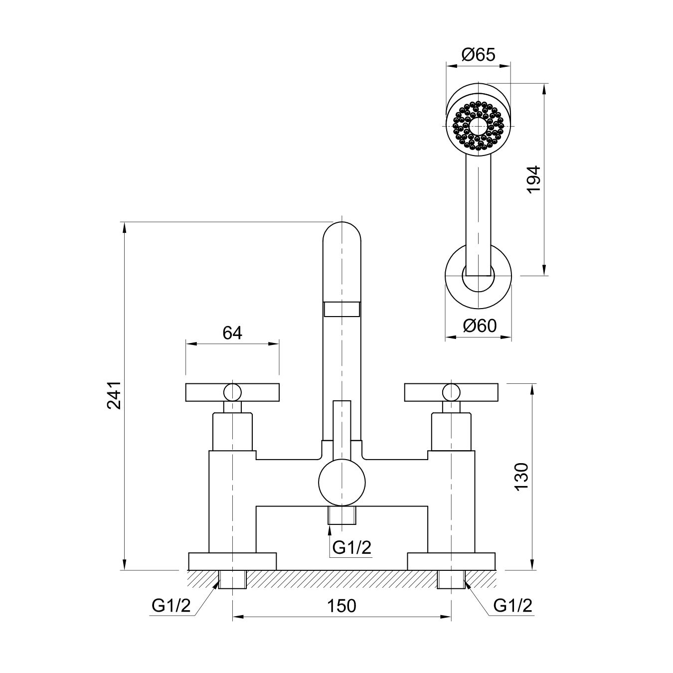  Vòi cấp nước bồn tắm Fly - FLY7810 