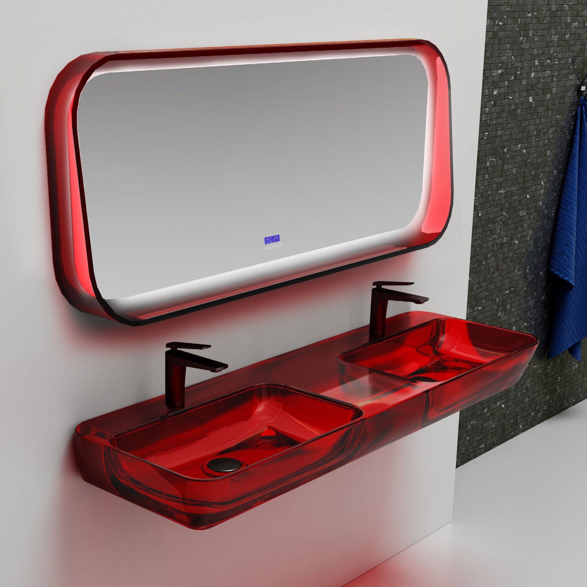 Chậu lavabo treo tường trong suốt - G203T