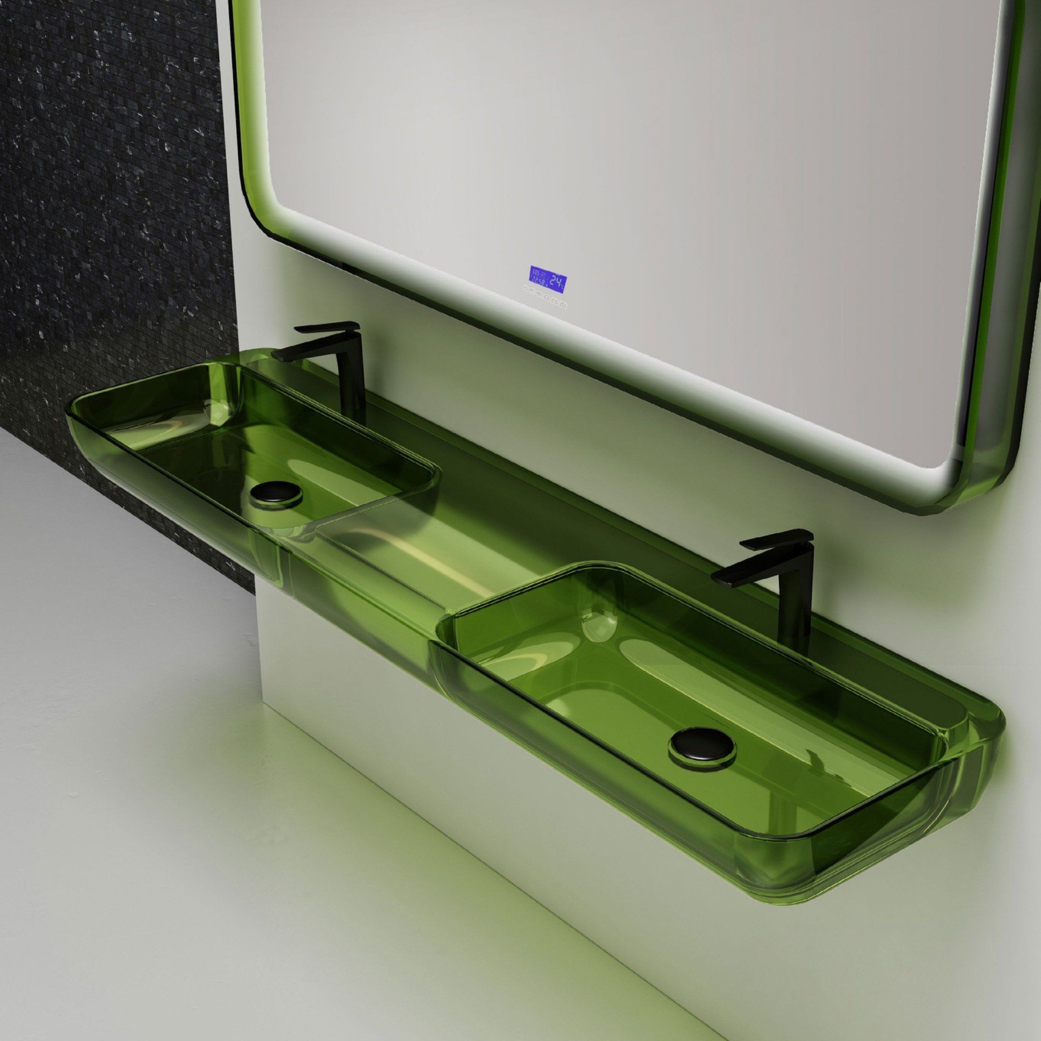 Chậu lavabo treo tường trong suốt - G205T