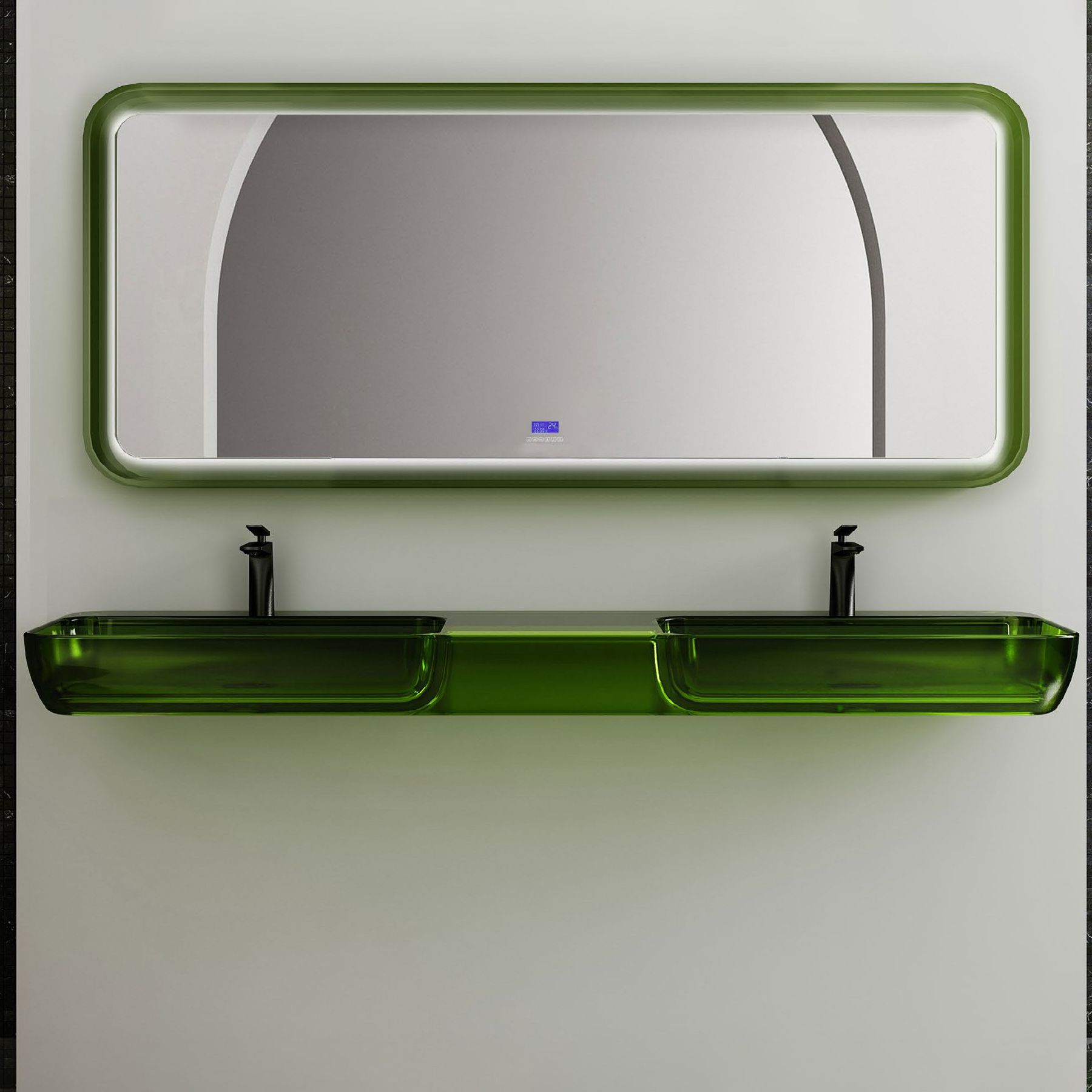 Chậu lavabo treo tường trong suốt - G205T