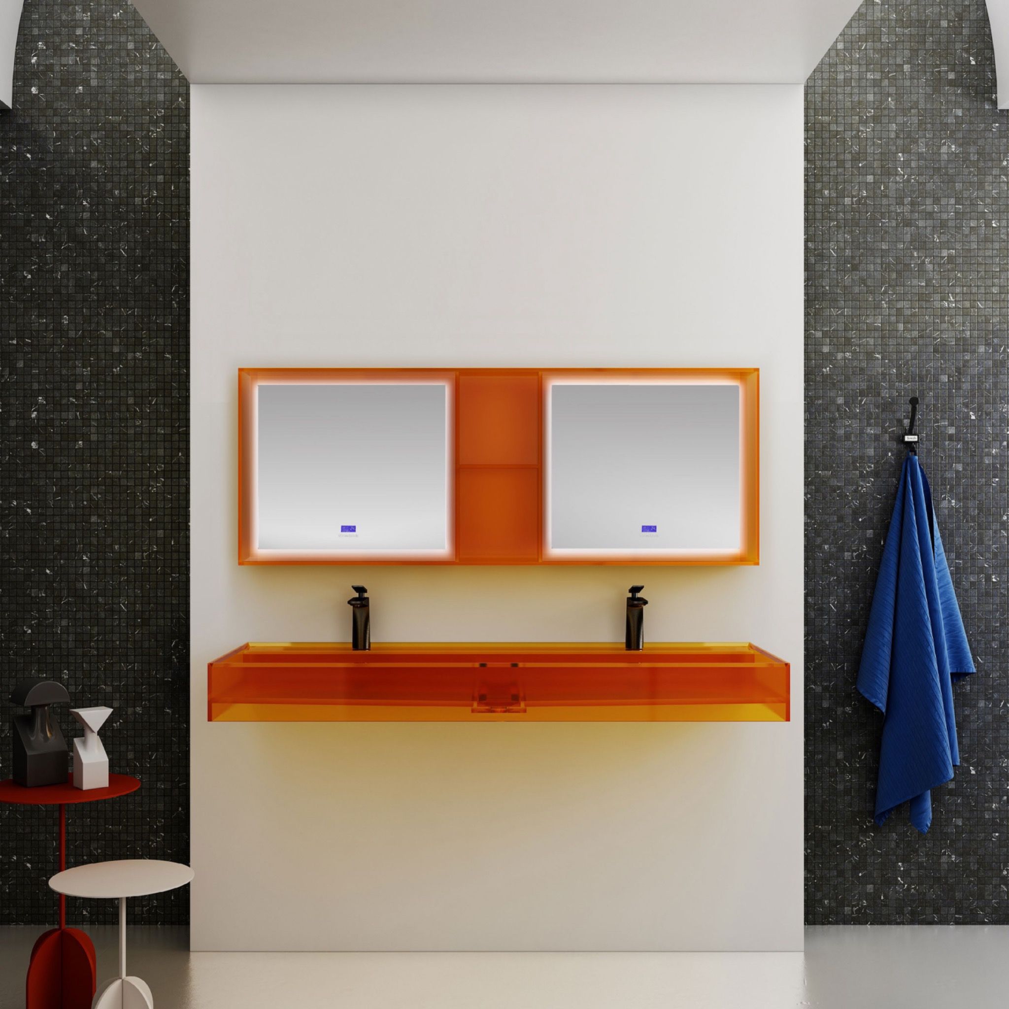 Chậu lavabo treo tường trong suốt - G211T