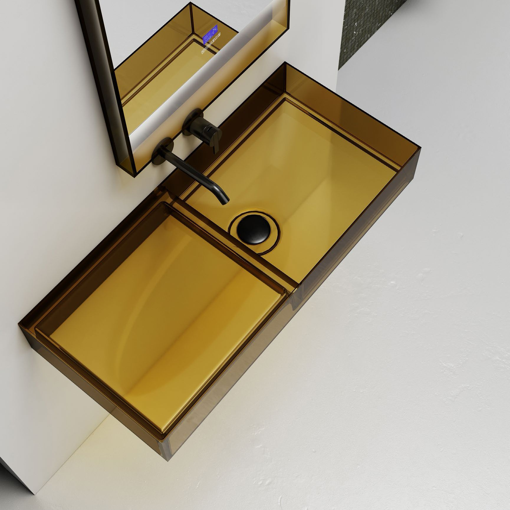Chậu lavabo treo tường trong suốt - G801T