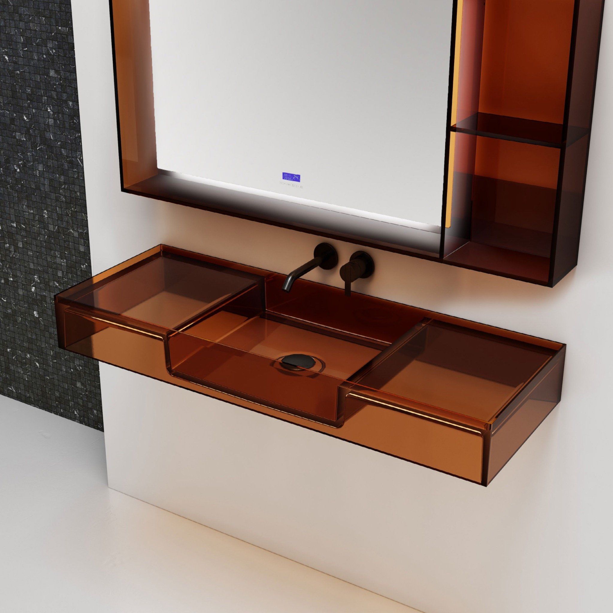 Chậu lavabo treo tường trong suốt - G803T