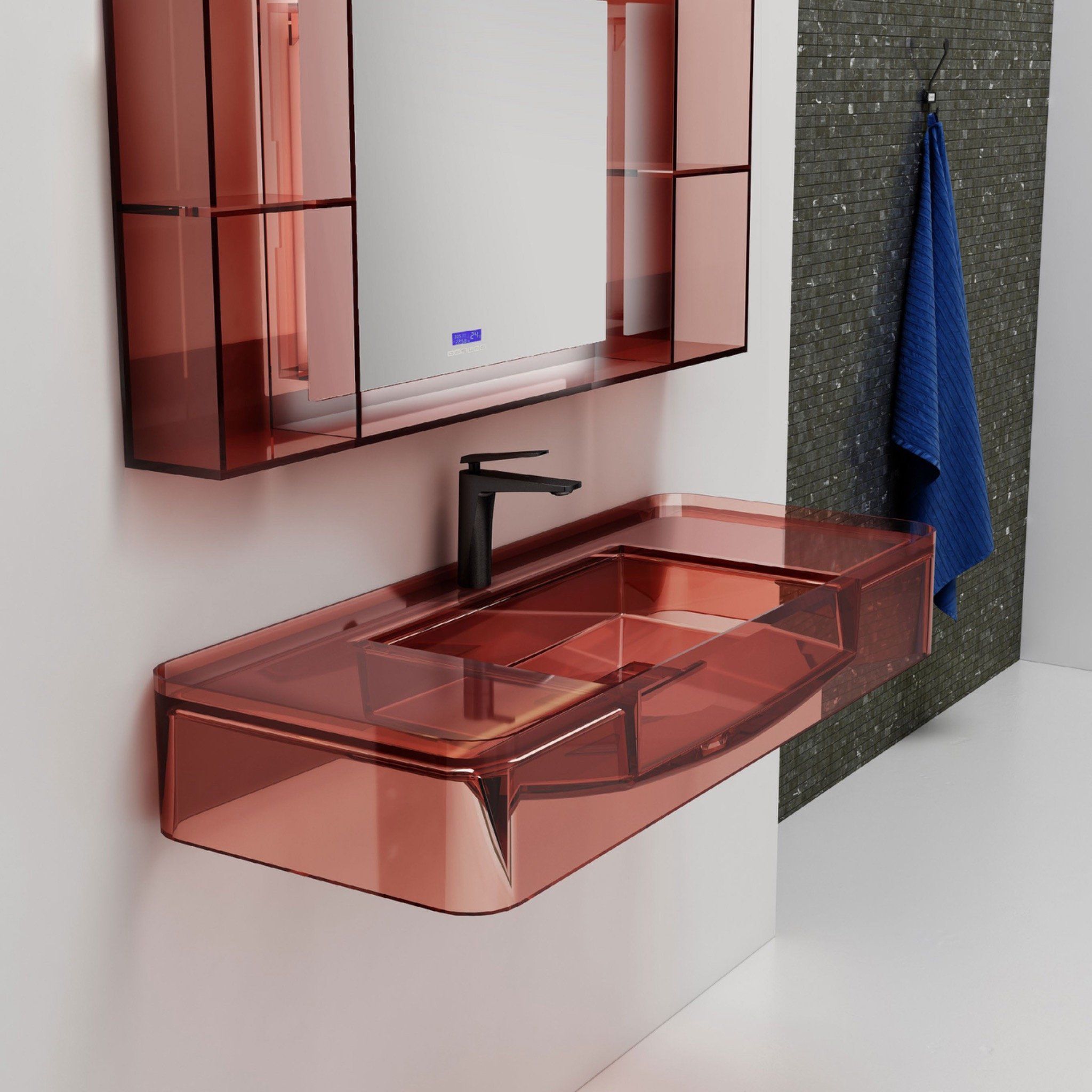 Chậu lavabo treo tường trong suốt - G825T