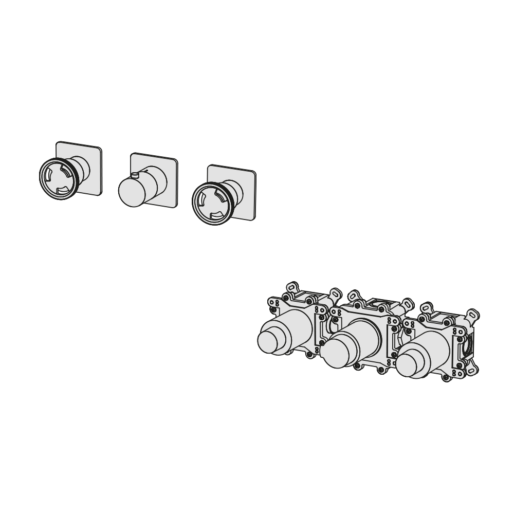 External Part - Bộ trộn điều chỉnh nhiệt độ 2 đầu ra (3/4