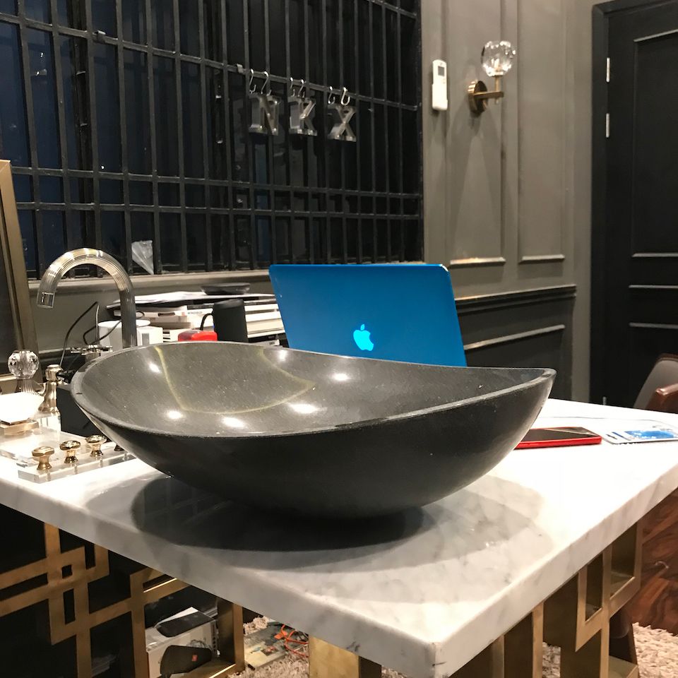 Chậu lavabo đá tự nhiên - H001BG