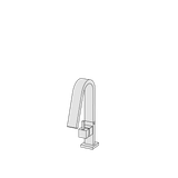  Vòi chậu lavabo cao 300mm bằng đồng Hito Quarantuno - H4U1 