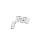  Vòi chậu lavabo gắn tường dài 230mm 2 lỗ bằng đồng Hito Quarantuno - H4U10 