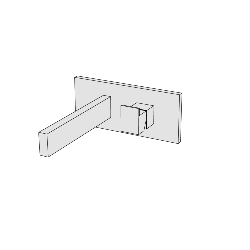  Vòi chậu lavabo gắn tường 2 lỗ dài 160mm bằng đồng Hito Cinquantuno - H5T11 
