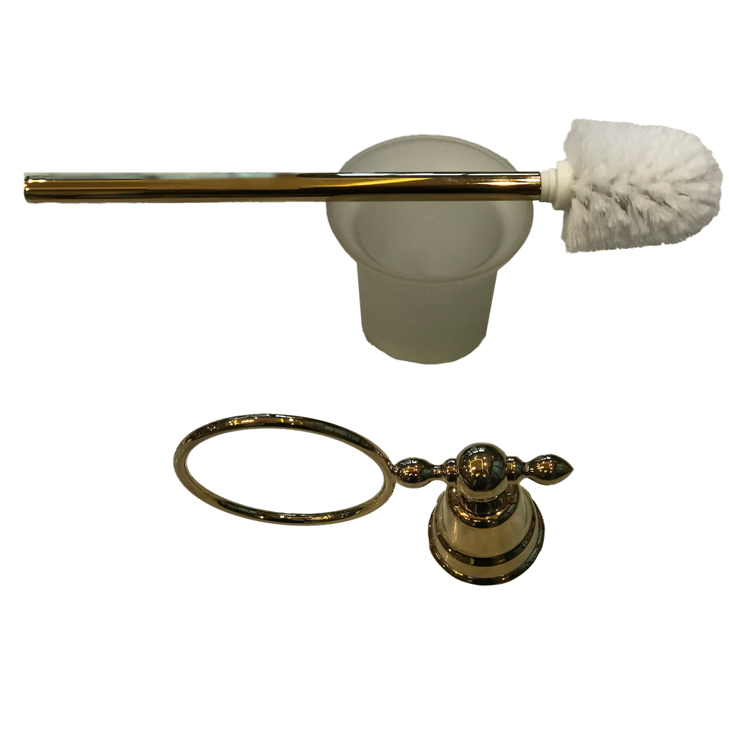Cọ chà rửa vệ sinh toilet treo tường bằng đồng cổ điển - HY1912T