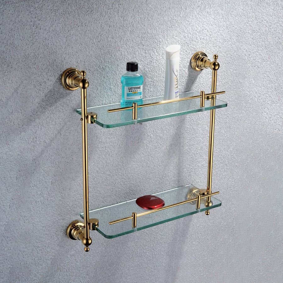 Kệ kính 2 tầng treo tường phòng tắm cổ điển - HY1913T
