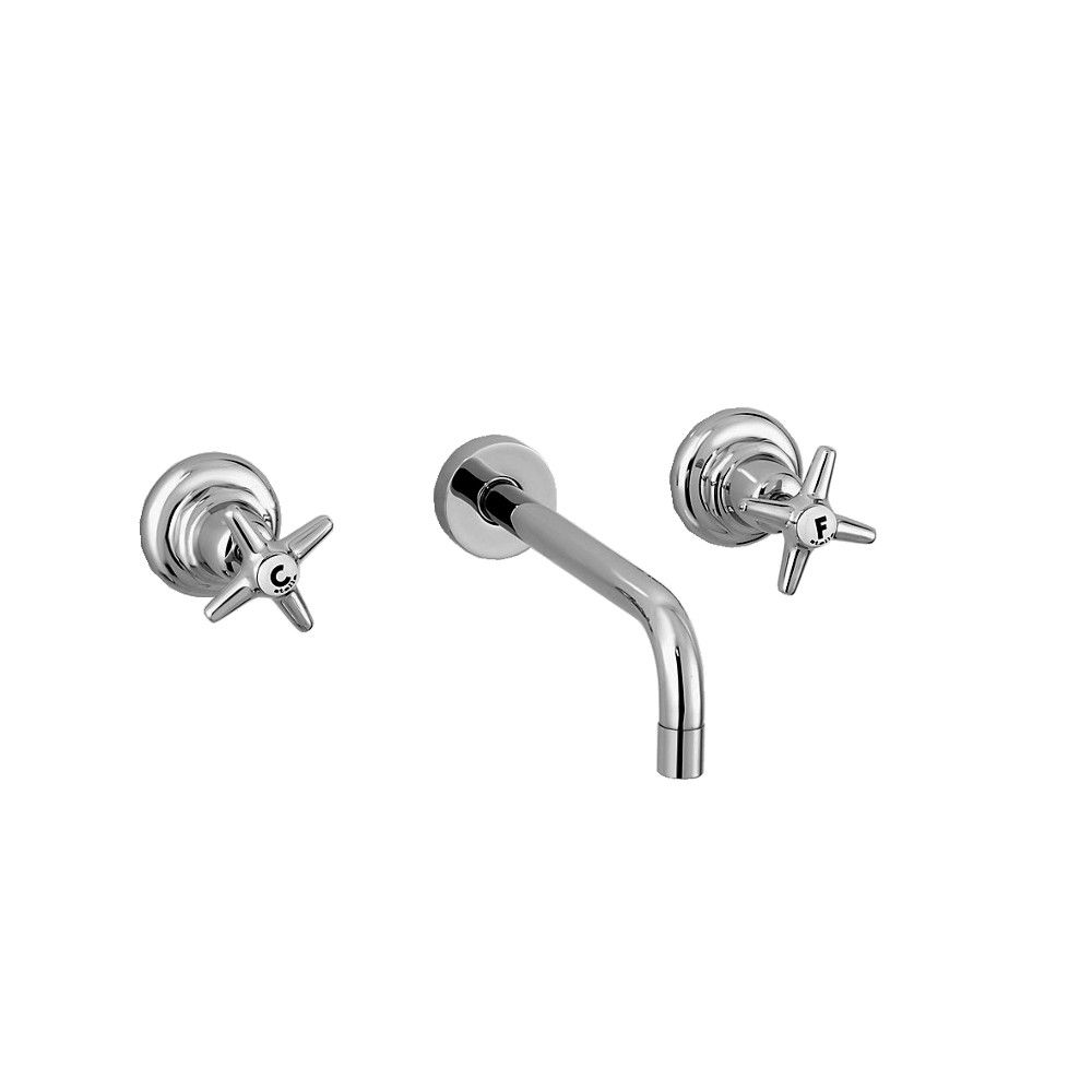 Vòi chậu lavabo cổ điển gắn tường bằng đồng Italica - 3863