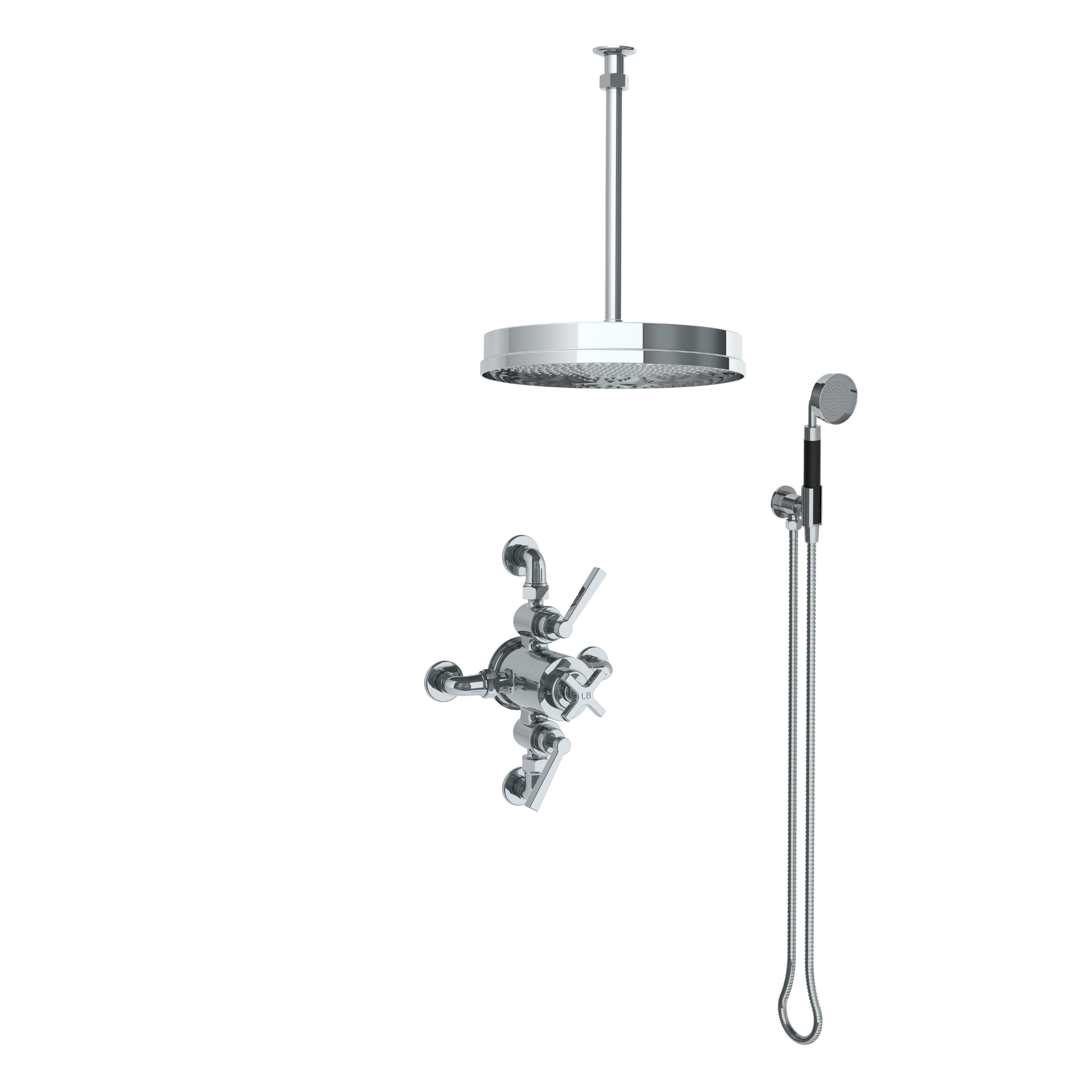  Vòi sen âm trần điều chỉnh nhiệt độ bát sen Ø300mm 1935 Janey Mac - JM-Shower-06 