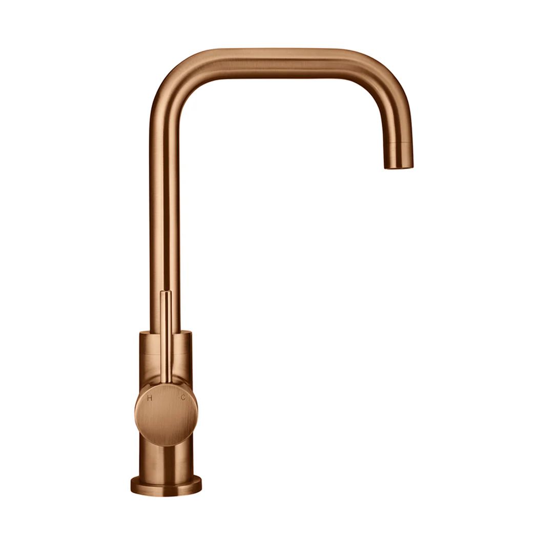 Vòi bếp rửa chén bát cao 343mm xoay 360 độ bằng đồng MBronze - K02BZ