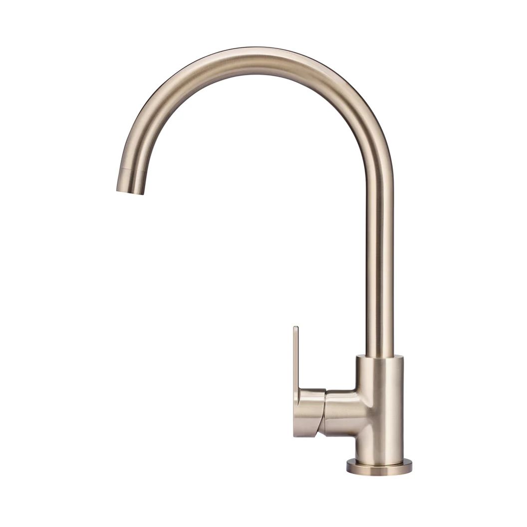 Vòi bếp rửa chén bát cao 359mm xoay 360 độ bằng đồng MChampagne - K03PDCH