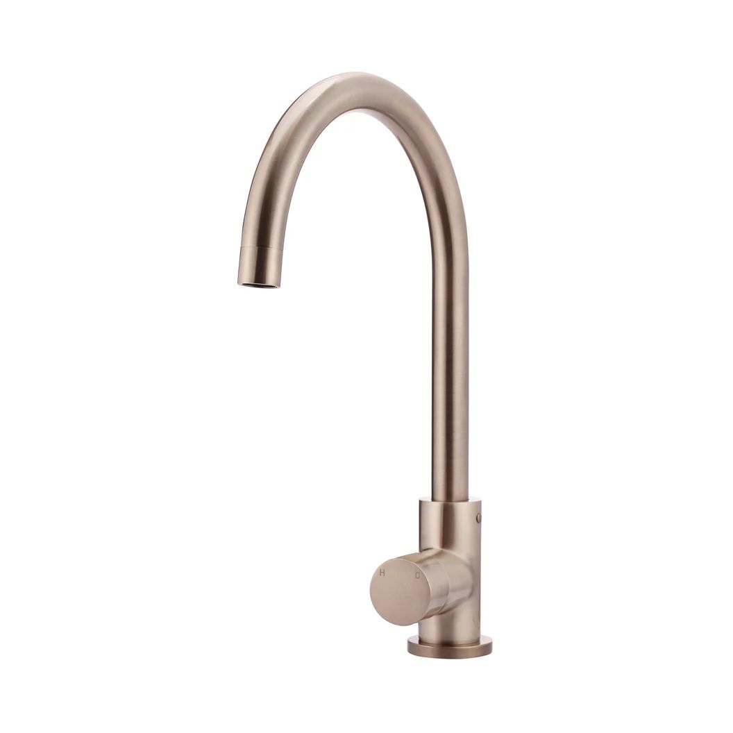 Vòi bếp rửa chén bát cao 359mm xoay 360 độ bằng đồng MChampagne - K03PNCH