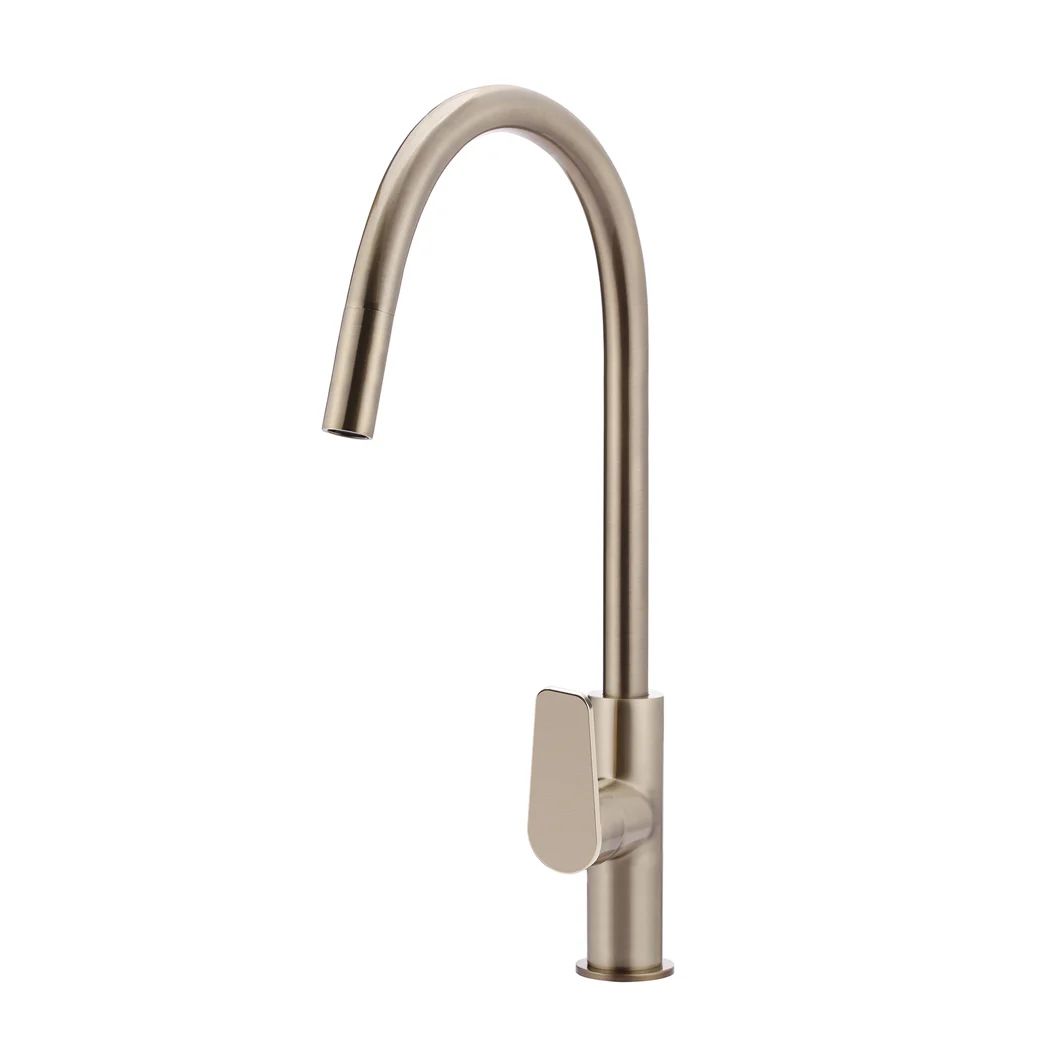 Vòi bếp rửa chén bát cao 442mm đầu vòi kéo ra bằng đồng MChampagne - K17PDCH