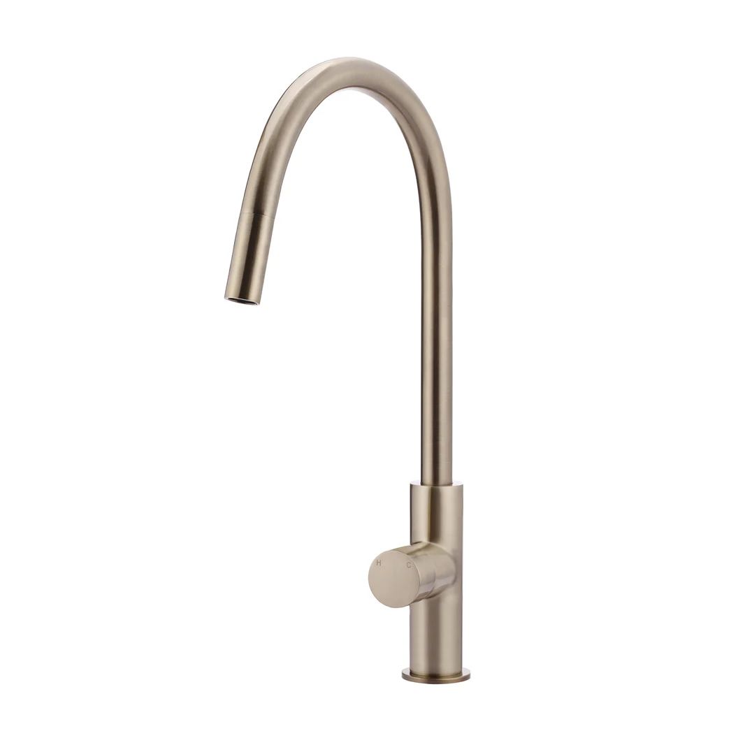 Vòi bếp rửa chén bát cao 442mm đầu vòi kéo ra bằng đồng MChampagne - K17PNCH