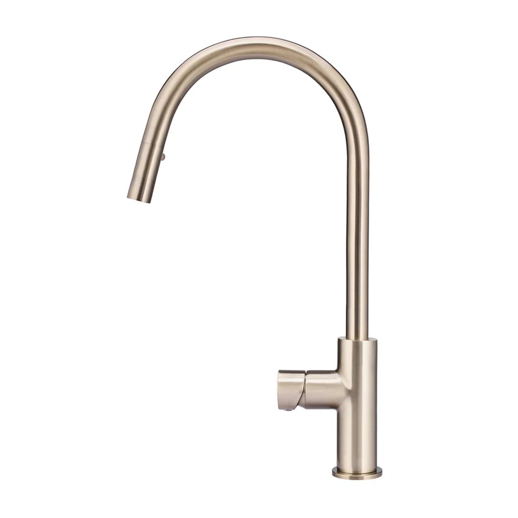 Vòi bếp rửa chén bát cao 442mm đầu vòi kéo ra bằng đồng MChampagne - K17PNCH