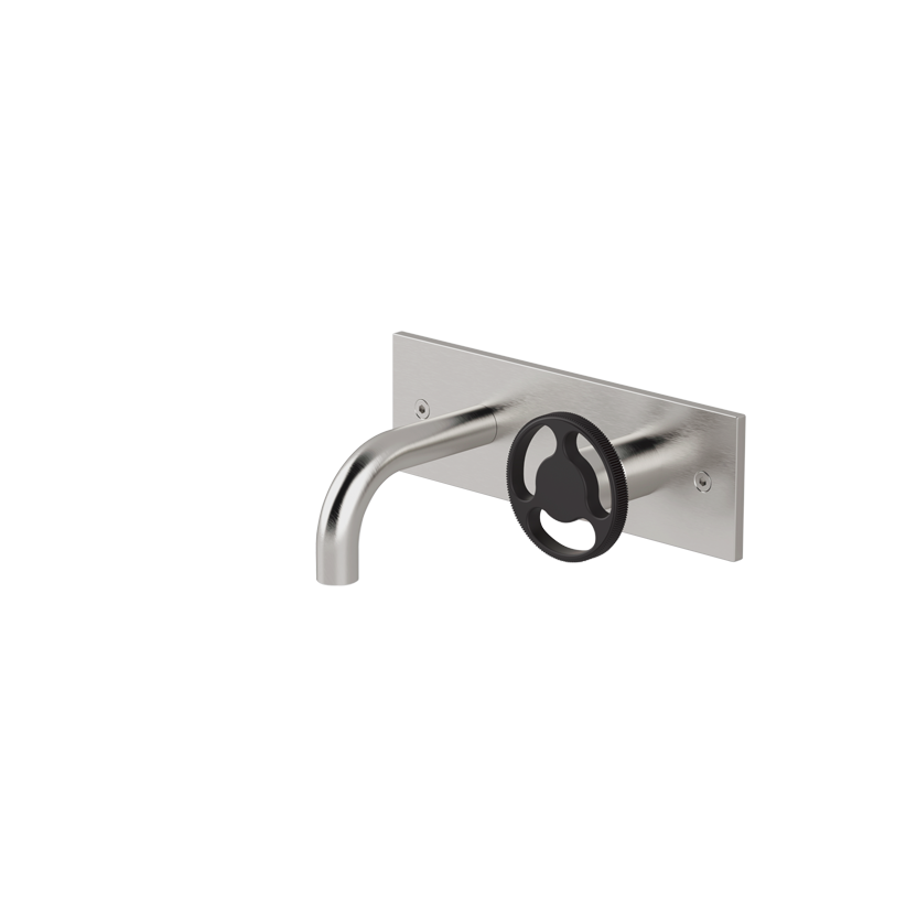 Vòi chậu lavabo gắn tường 2 lỗ dài 100mm bằng stainless steel Kàto - KAN20