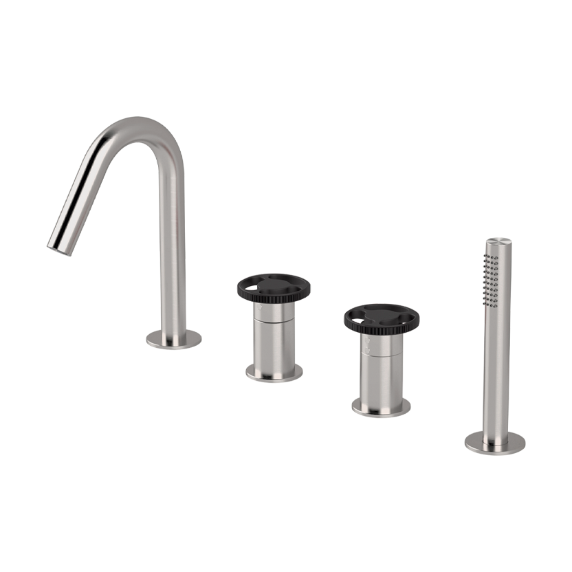 Vòi bồn tắm 4 lỗ gắn thành bằng stainless steel Kàto - KAN36