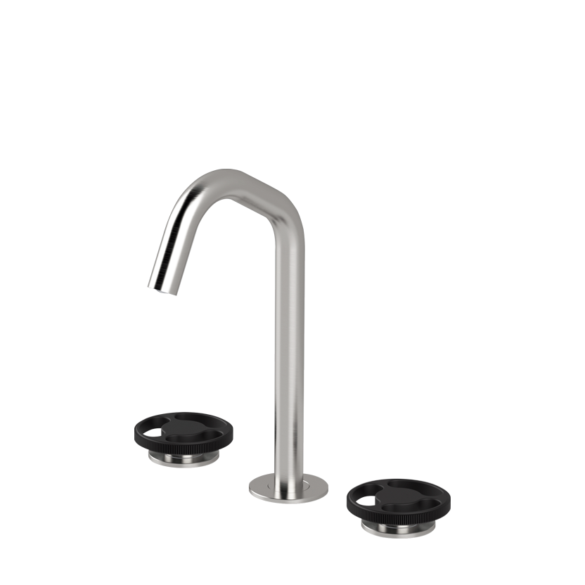 Vòi chậu lavabo xoay 3 lỗ cao 240mm bằng stainless steel Kàto - KAT26