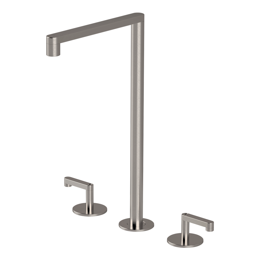 Vòi chậu lavabo xoay 3 lỗ cao 330mm bằng stainless steel Kira - KIR26