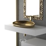  Chậu Lavabo Bán Âm Bàn Kool XL FL Gold Leaf 3D 