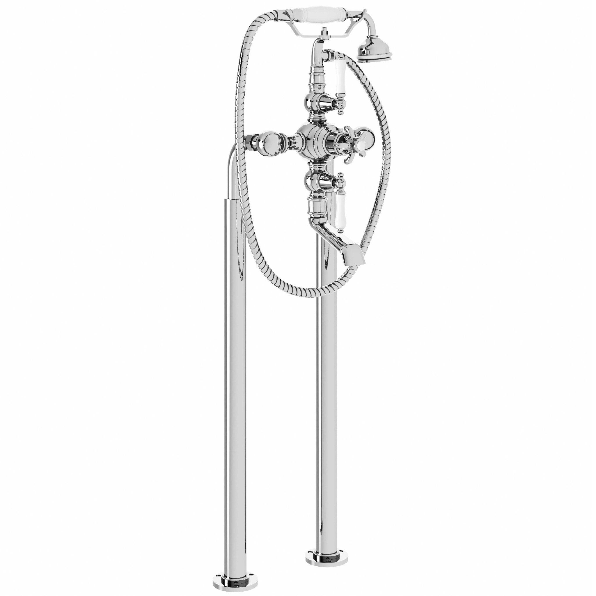Vòi bồn tắm và sen cầm tay gắn sàn điều chỉnh nhiệt độ bằng đồng Série 1900 - M01-3309T