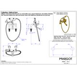 Vòi bồn tắm và sen cầm tay bằng đồng Thétis Cross Handles - M02-3306M 