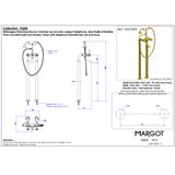  Vòi bồn tắm và vòi sen cầm tay gắn sàn bằng đồng Thétis Cross Handles - M02-3309 