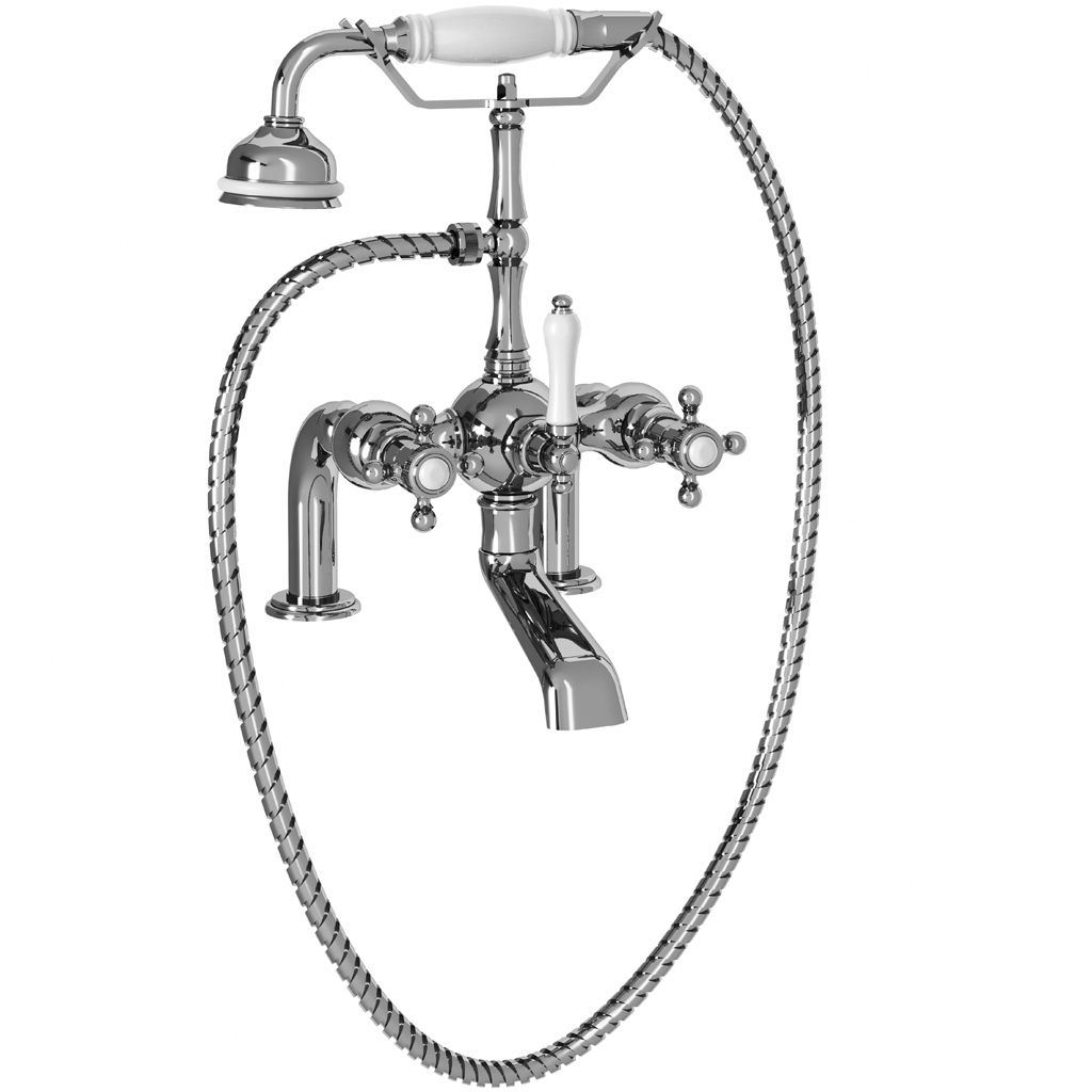  Vòi bồn tắm và sen cầm tay bằng đồng Thétis Cross Handles - M02-3306 