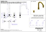  Vòi bồn tắm ba lỗ bằng đồng M90 Onyx - 3301 