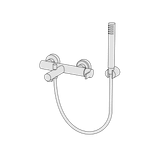  Vòi bồn tắm gắn tường 2 lỗ với vòi sen cầm tay dài 170mm bằng đồng Macò - MAC22 