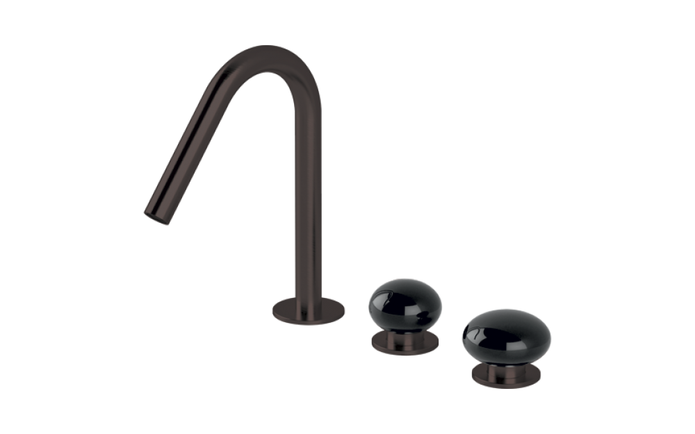 Vòi chậu lavabo xoay 3 lỗ cao 220mm bằng stainless steel Mirò - MIR23