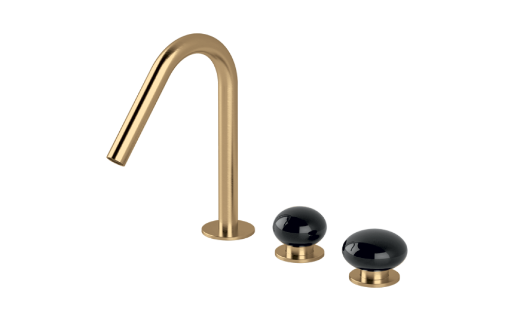 Vòi chậu lavabo xoay 3 lỗ cao 220mm bằng stainless steel Mirò - MIR23