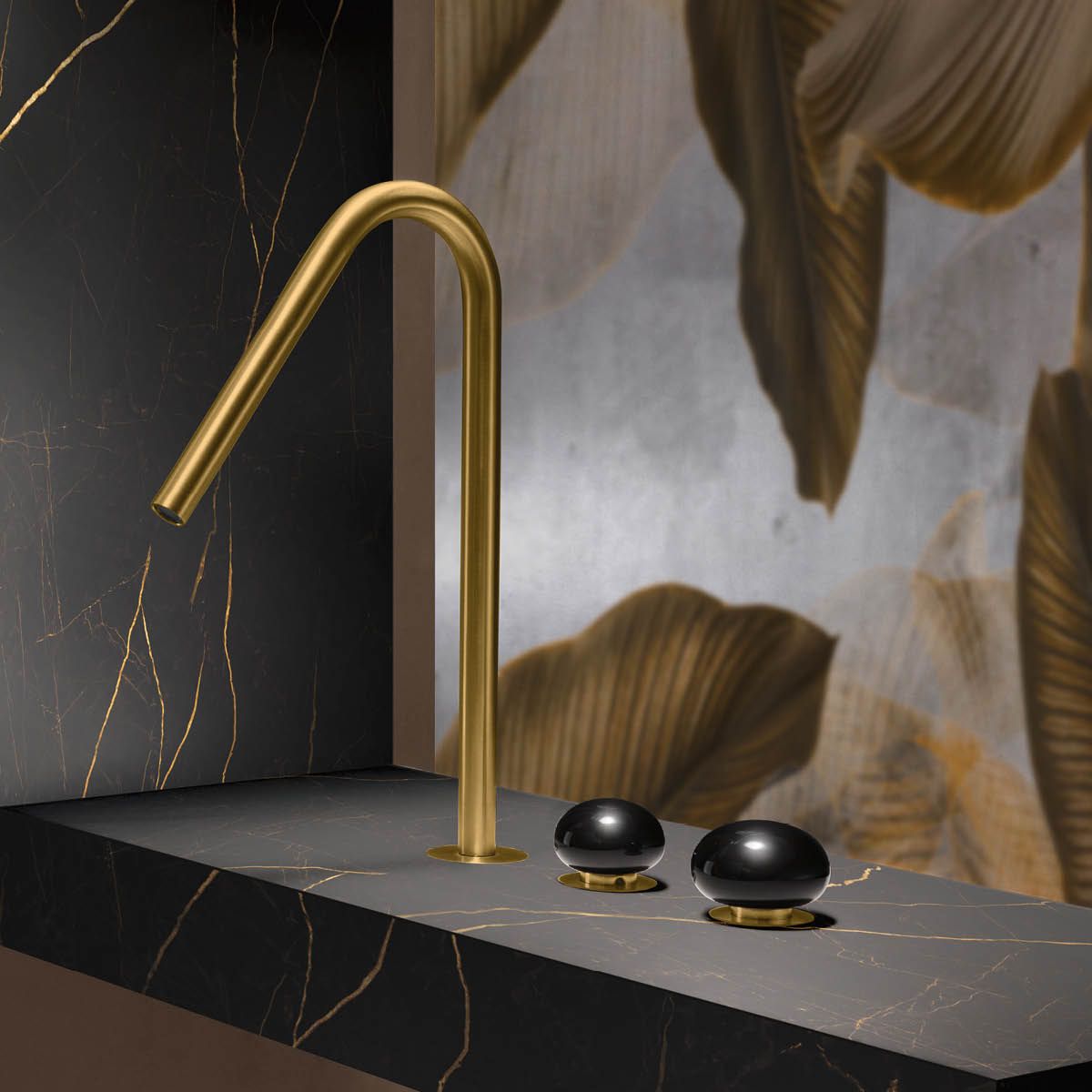 Vòi chậu lavabo xoay 3 lỗ cao 330mm bằng stainless steel Mirò - MIR26